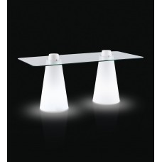 Tavoli illuminati - DOUBLE PEAK cm 180 x 80 h 120 LIGHT WHITE - Slide